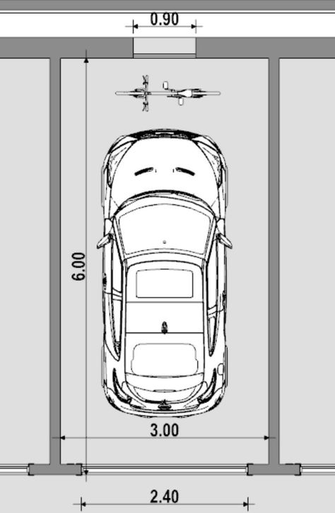 Single box floor plan - Edificius Parking Plan, Garage Construction, Carport Plans, Garage Parking, Building A Garage, Garage Exterior, Underground Garage, Residential Garage, Carport Garage