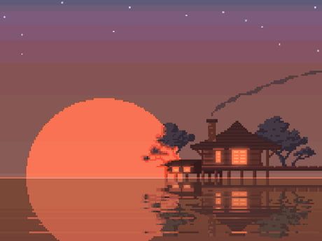 So relaxing Pixel Art Gif, Pixel Kawaii, Pixel Aesthetic, Pixel City, Pixel Art Landscape, Piskel Art, 8 Bit Art, Pixel Art Background, Gameboy Color