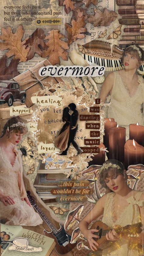 evermore was so loved last night🥹🤎 Evermore Aesthetic Collage, Evermore Collage, Marco Polaroid, Evermore Aesthetic, Artist Wallpaper, Evermore Era, Taylor Swift Evermore, Taylor Swift Images, Bday Party Theme