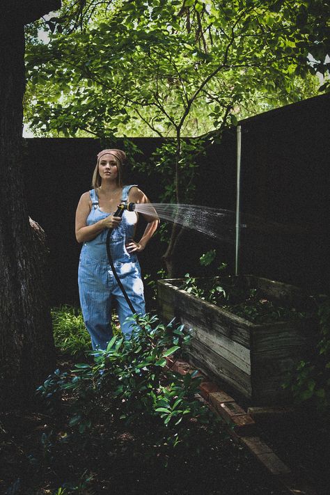 Hose Photoshoot, Plant Photoshoot, Plant Mom Aesthetic, Mom Aesthetic, Watering Plants, Plant Mom, Water Plants, Fashion Ideas, Halloween