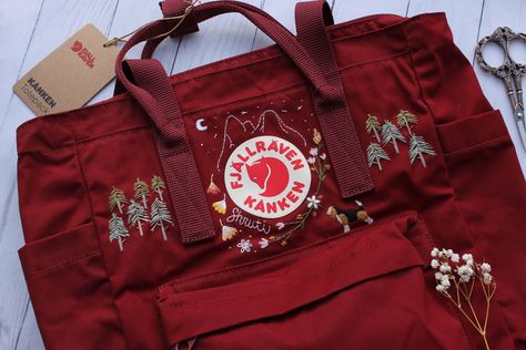 Custom embroidery by AfterAugustCo Kanken Totepack, Kanken Classic, Backpack Fjallraven, Convertible Backpack Purse, Kanken Mini, Toddler Bag, Toddler Backpack, Mini Hands, Mini Purse