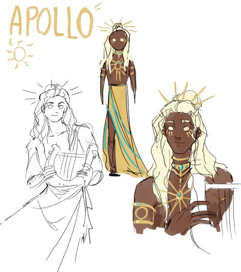 Apollo Character Design, Apollo And Hermes, Greek Character Design, Aphrodite Design, Apollo Fanart, Hermes And Apollo, Apollo Design, Hermes Art, Greek Mythology Characters