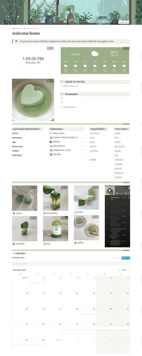 Acnh Notion Template, Notion Template Ideas Aesthetic Blue, Notion Template Ideas Aesthetic School, Notion Photo Aesthetic, Notion Template Ideas Aesthetic Green, Notion Template Links, Aesthetic Notion Template Link, Notion Inspiration Aesthetic, Notion On Phone