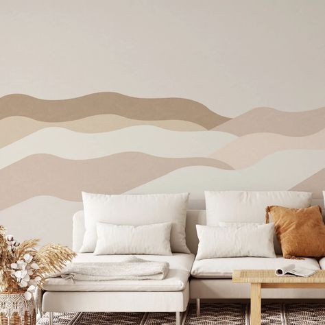 Murals – Page 4 – Timberlea Interiors Accent Wall Mural, Honeycomb Wallpaper, Wavy Wall, Neutral Landscape, Landscape Mural, Abstract Mural, Wallpaper Neutral, Blog Wallpaper, Eggshell Paint