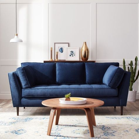 Dark Blue Couch, Navy Sofa Living Room, Blue Couch Living, Dark Blue Sofa, Blue Sofa Living, Blue Sofas Living Room, Blue Couch Living Room, Sofa Santai, Navy Blue Sofa