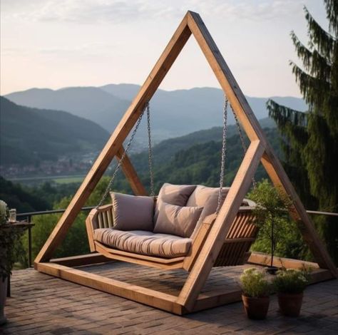 Swing Chair, Outdoor Decor Backyard, Life Ideas, Beginner Woodworking Projects, Into The Woods, Backyard Patio Designs, Diy Outdoor Furniture, Backyard Decor, Backyard Design