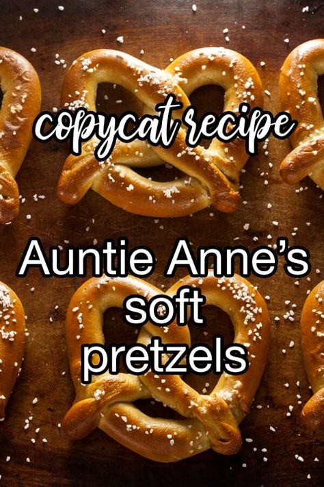 Copycat Auntie Anne's Soft Pretzels - Just like the pretzels you get at the mall, but even better since you can make them at home! | CDKitchen.com Auntie Annes Pretzel Recipe, Aunt Annies Pretzel Recipe, Mall Pretzel Recipe, Soft Pretzels Recipe, Auntie Annes Pretzels, Pretzel Recipes, Auntie Anne, Pretzel Dough, Auntie Annes