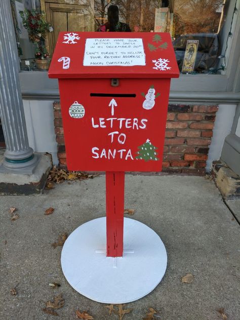 Diy ~ Our Home Made Santa's Mailbox This Year 9EF Diy Santa Mailbox Outdoor, Santa Claus Mailbox Diy, Letters For Santa Mailbox Diy, Santa’s Mailbox Diy, Santas Mail Box Diy, Diy Santa Mailbox Ideas, Santa Mailbox Ideas, Santa Mailbox Ideas Diy, Letters To Santa Mailbox Diy