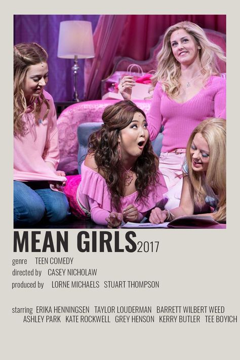 Mean Girls The Musical, Broadway Musicals Posters, Mean Girls Musical, Musical Theatre Posters, 13 The Musical, Musical Wallpaper, Broadway Posters, Musical Theatre Broadway, Musical Plays