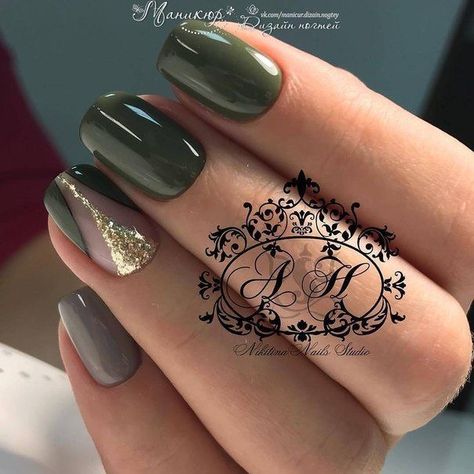 Olive Nails, Emerald Nails, Unghie Sfumate, Dark Green Nails, Green Nail Designs, Super Nails, Dark Nails, Nails 2024, Nails Desing