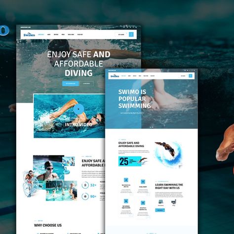 Swimo Swimming Pool HTML5 Website Template Sports Swimming, Swim School, Pool Swimming, Template Site, Water Sports, Website Template, Perfect Match, Swimming Pool, Swimming Pools