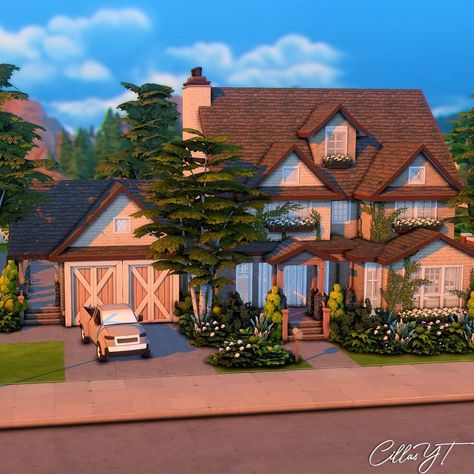 Cilla 🍁 Sims 4 Builds on Instagram: “I think my favorite houses are the ones that I just build with no direction. I just go wherever my brain tells me and they just come out so…” Sims Legacy House, Sims4 Lookbook, Sims 4 Restaurant, Sims 4 Builds, Sims Builds, Sims 4 Build, Sims 4 Houses, My Brain, Sims 3