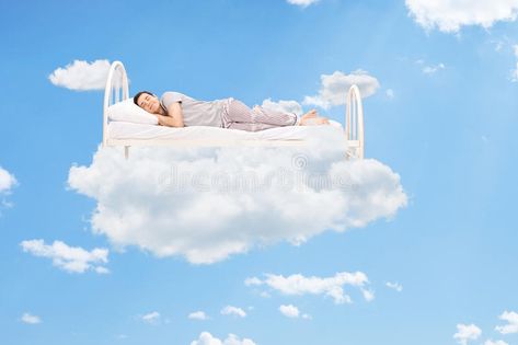 Man Sleeping, 4 Hour Work Week, Sleep Lover, Cognitive Behavior, Natural Sleep Aids, Social Media Design Inspiration, Sleeping In Bed, In The Clouds, The Clouds