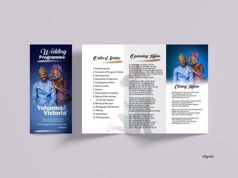 Wedding Programme Programme Design, Wedding Programme, Wedding Program Design, Senator Styles, Christian Graphic Design, Graphic Design Ads, Order Of Service, Beautiful Art Pictures, Wedding Program