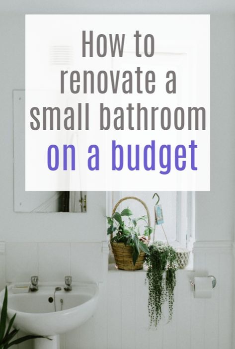 Redo A Small Bathroom, Budget Bathroom Reno, Small Rented Bathroom Ideas, Diy Bathroom Renovation On A Budget, Funky Bathroom Ideas Vintage, Small Bathroom Budget Makeover, Downstairs Toilet Makeover, Bathroom Revamp On A Budget, Budget Bathroom Ideas