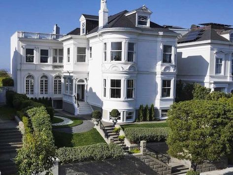 Most expensive homes for sale in San Francisco - Business Insider Turned Staircase, Round Lawn, San Francisco Mansions, Building Permit, Coved Ceiling, Homes Exterior, San Francisco Houses, Pacific Heights, House Hunters