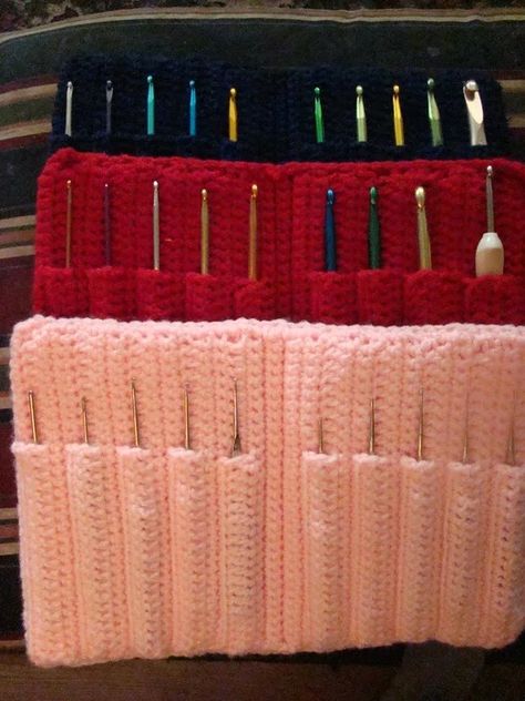 Crocheted, Crochet Hook Storage Case : 21 Steps (with Pictures) - Instructables Crochet Case For Hooks, Diy Crochet Hook Case, Crochet Hook Storage, Diy Crochet Hook, Sc Crochet, Crochet Hook Case, Web Archive, Crochet Case, Sew Zipper