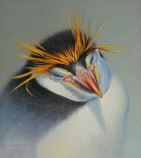 Royal Penguin, Bird Art, Penguins, Oil On Canvas, Birds, Canvas, Animals, Art