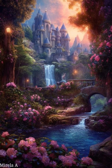 Fantasy Manor, Imaginary Places, Enchanted Castle, Fairy Castle, Magic Land, Download Anime, Fantasy Land, Magic Castle, Fairytale Castle