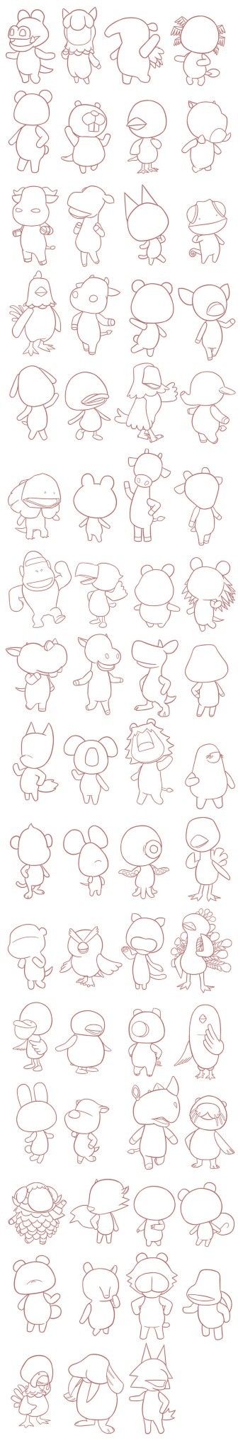 Animal Crossing Character Template, Animal Crossing Base Drawing, Animal Crossing Squirrel, Male Kangaroo, Animal Crossing Cats, Animal Crossing Fan Art, Animal Templates, Animal Crossing Memes, Character Template