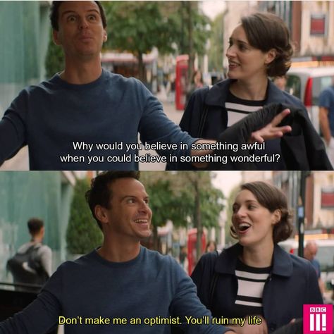 Don't Make me an optimist, you will ruin my Life...! Priest| Fleabag 2| BBC Fleabag Quotes, Tv Series Quotes, Two Types Of People, Andrew Scott, Entertainment Tonight, Tv Couples, Poses Reference, Film Quotes, Tv Show Quotes