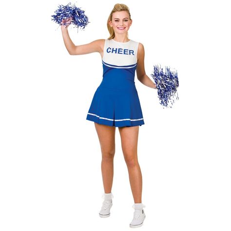 a cheerleading costume Cheerleader Fancy Dress, High School Cheerleader, School Cheerleader, Wicked Costumes, Ladies Fancy Dress, Fancy Dress Halloween Costumes, Cheerleader Costume, White Costumes, Fancy Dress Outfits