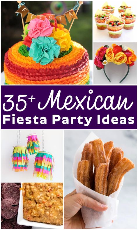 Mexican Fiesta Finger Foods, Food For A Fiesta Party, Engagement Fiesta Party Ideas, Ideas For Mexican Theme Party, Fiesta Party Foods, Taco Birthday Party Ideas, Fajita Party Ideas, Fiesta Dessert Ideas, Fiesta Party Food Ideas