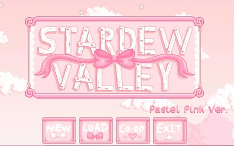 Pink Lolita Interface at Stardew Valley Nexus - Mods and community Stardew Farms, Stardew Valley Layout, Stardew Valley Tips, Star Valley, Farm Day, Kawaii Games, Black Tree, Games Images, Cute Games