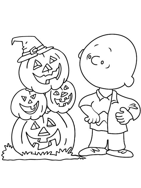 Charlie Brown and Monster Pumpkin Coloring pages Charlie Brown Halloween Coloring Pages, Charlie Brown Crafts, Charlie Brown Halloween Costumes, Charlie Brown And Friends, Charlie Brown Pumpkin, Snoopy Coloring Pages, Brown And Friends, Halloween Posters, Great Pumpkin Charlie Brown