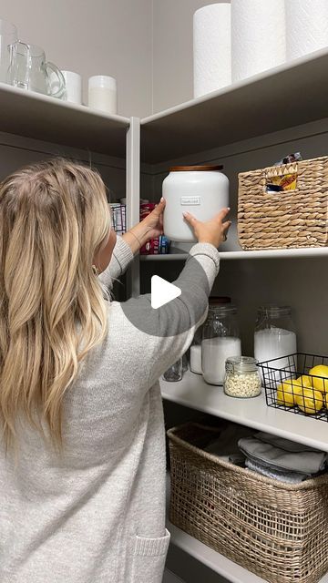 Brandy Jackson on Instagram: "Comment “LINK” to shop decor and organization items from this pantry makeover! Watch till the end to see the BEFORE! Full video on YouTube!! #pantryorganization #pantry #pantrygoals #pantrymakeover #homedecor #organized #interiordesign #homedesign #homesweethome #homestyling" Dark Pantry Ideas, Pantry Makeover, Kitchen Pantry Design, Shop Decor, Pantry Design, Pantry Organization, Till The End, Kitchen Pantry, Pantry