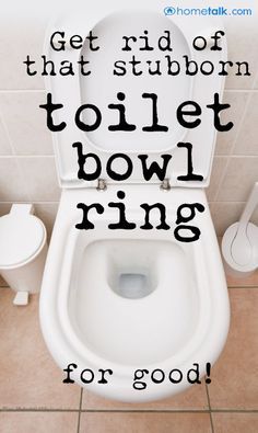 How to get rid of {The Ring Around the Toilet Bowl!} Towels In Bathroom, Toilet Bowl Ring, Fold Towels, Clean Toilet, How To Fold Towels, Homemade Cleaning Products, Household Cleaning Tips, How To Fold, Diy Cleaners