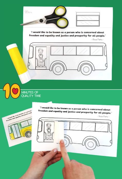 rosa parks activities ks1 Rosa Parks Bus Craft For Kids, Rosa Parks Bus Craft, Rosa Parks Crafts For Kids, Rosa Parks Crafts For Preschool, Rosa Parks Project For Kids, Rosa Parks Craft, Rosa Parks Activities, Pop Up Craft, Rosa Parks Bus