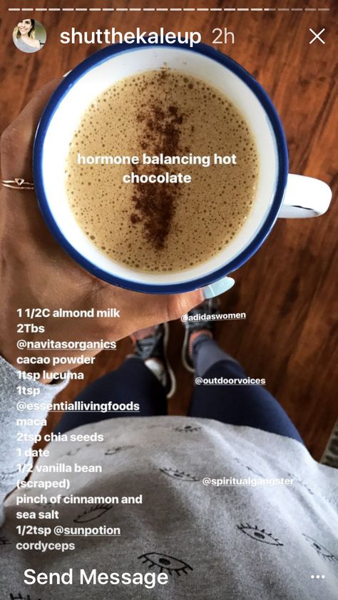 Hormone Balance Smoothie, Cabana Recipes, Shut The Kale Up, Wellness Corner, Hormone Diet, Healthy Hot Chocolate, Healthy Hormones, Daily Water, Hormone Balance