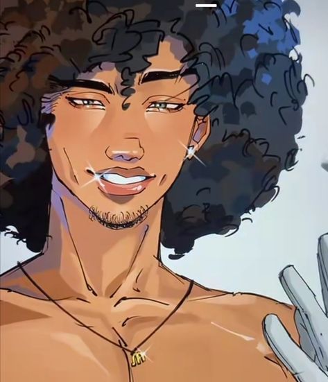 Drawing An Afro, Locs Hairstyles Drawing, Light Skin Drawing, Black Curly Hair Drawing, Black Oc Drawing, Poc Drawings Male, Black Men Drawings, Black Boy Drawing, Black Man Drawing