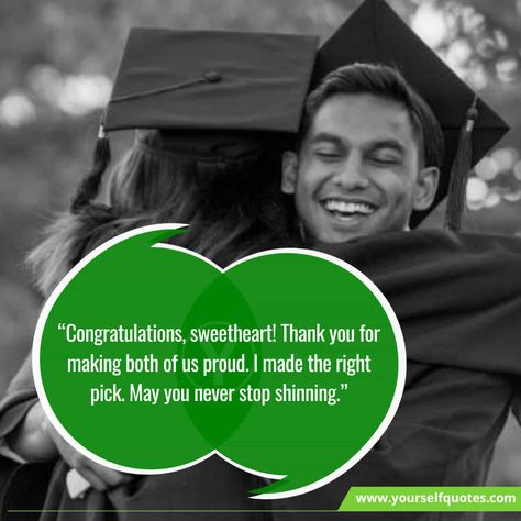 Sweet Graduation Wishes To Girlfriend “Happy graduation wishes to my love. I never doubt your abilities, but always believe in yourself.” “Congrats! M... , Heart-Warming Sweet Graduation Wishes To Girlfriend , https://www.yourselfquotes.com/graduation-wishes-for-girlfriend/ Graduation Quotes For Girlfriend, Congratulations My Love, Graduation Wishes Quotes, Best Wishes For Success, Graduation Wishes, Success Wishes, Always Believe In Yourself, To Girlfriend, Best Words