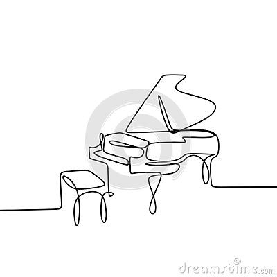 Piano Fine Line Tattoo, Music Tattoo Designs Piano, Simple Piano Tattoo, Music Fine Line Tattoo, Piano Related Tattoo, Piano One Line Drawing, Piano Tattoo, Jazz Art, Continuous Line Drawing