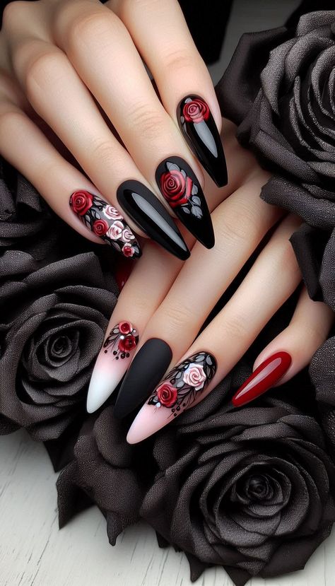 Nail Designs For Autumn, Dreamy Aesthetic, Fall Nail Art Designs, October Nails, Colorful Nails, Blush Nails, Rose Nails, Pretty Nail Art, Fall Nail Art