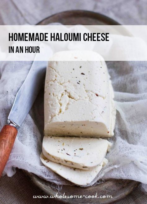 Homemade Cheddar Cheese, Halloumi Cheese Recipes, Haloumi Recipes, Haloumi Cheese, Cheese Recipes Homemade, Cheese Making Recipes, Feta Cheese Recipes, Diy Cheese, Butter Cheese