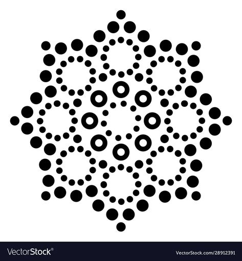 Painting Snowflakes, Dot Pattern Vector, Christmas Mandala, Aboriginal Dot Painting, Aboriginal Dot Art, Bohemian Decoration, Mandala Painted Rocks, Painted Mandala, Geometric Design Art