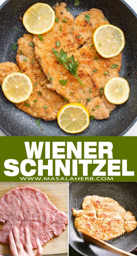 Pork Snitzel, Meat Texture, Weiner Schnitzel, Pork Schnitzel Recipe, Schnitzel Recipe, Austrian Food, Side Dish Ideas, German Food Authentic, Schnitzel Recipes