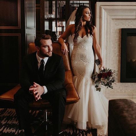 Emma & Grace Bridal Studio (@emmaandgracebridal.denver) • Instagram photos and videos Warm Toned Wedding, Jerry Ryan, Indoor Engagement Photos, Formal Engagement Photos, Wedding Photography List, Engagement Shoot Outfit, Edgy Wedding, Elegant Winter Wedding, Vintage Wedding Photography