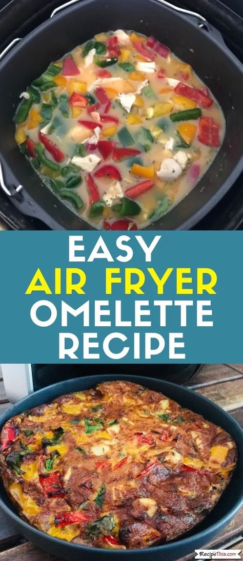 Air Fryer Omelette, Omelette Fillings, Airfryer Breakfast, Omelette Recipe Easy, Omelette Recipe, Recipes Casserole, Easy Air Fryer, Paleo Lifestyle, Keto Recipe