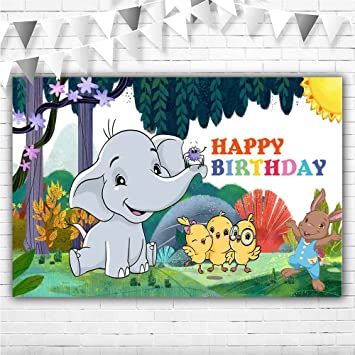 Happy Birthday Canticos Backdrop for 1st Birthday 5x3ft Elephants with Chickens Canticos Birthday Banner for Party Decorations Vinyl Canticos Tablecloth Banner For Party, First Birthday Decor, Baby Shower Background, Party Wall Decorations, Backdrops Kids, Fiesta Party Decorations, Girl First Birthday, Birthday Pictures, Birthday Backdrop