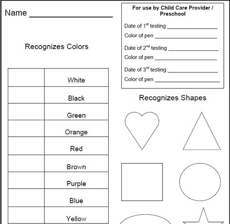 Color Lesson Plans, Preschool Portfolio, Kindergarten Assessment, Preschool Assessment, Classroom Assessment, Color Lessons, Classroom Charts, Preschool Planning, Homeschool Projects