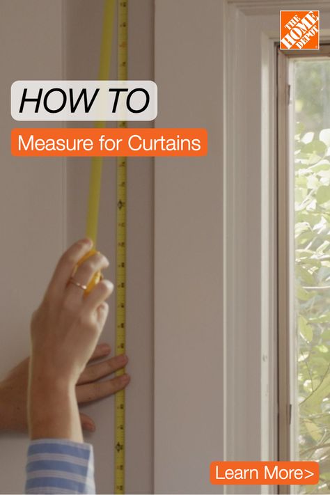 Curtain Length Guide, Measure For Curtains, Curtains For Windows, Home Depot Projects, Custom Drapery Panels, Measuring Curtains, Glamour Home, Curtains And Draperies, Curtain Length