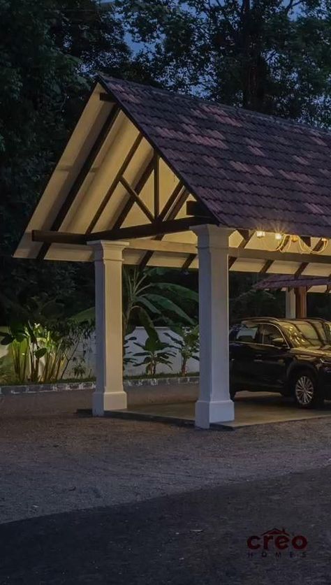 Car Porch Ideas, Car Porch Design, Car Porch, Porch Design, Porch Ideas, Kerala, Roof, Porch, Design