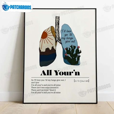 All Yourn Tyler Childers Sign, Tyler Childers Drawing, Tyler Childers Wall Art, All Yourn Tyler Childers Tattoo, Tyler Childers Poster, Tyler Childers Tattoo, Tyler Childers, Poster Inspiration, Music Wall Art