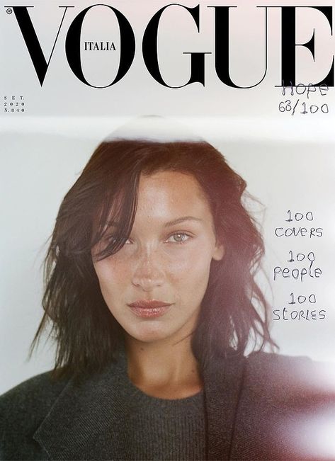 Smoldering: Bella Hadid (pictured), Emily Ratajkowski and Kaia Gerber all go their own cov... Cameron Russell, Lineisy Montero, Mark Borthwick, Patti Hansen, Vogue Portugal, Sasha Pivovarova, E Book Reader, Vogue Magazine Covers, Magazine Vogue