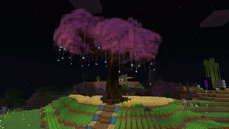 My Cherry Blossom Tree. Full credits to u/ thesinningama Minecraft Cherry Blossom Tree Aesthetic, Minecraft Giant Cherry Blossom Tree, Cherry Blossom Tree Minecraft Build, Big Cherry Blossom Tree Minecraft, Minecraft Custom Cherry Tree, Cherry Tree Minecraft, Cherry Blossom Tree Minecraft, Minecraft Cherry Blossom Tree, Cherry Blossom Minecraft