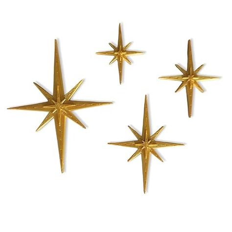 Amazon.com: Midcentury Modern Vintage Style Atomic Star Bursts Fridge Magnets Art Refrigerator Kitchen Décor 1960s Retro Stars 50s Home Office MCM (Gold) : Handmade Products Magnets Art, 50s Home, Refrigerator Kitchen, Retro Stars, Modern Vintage Style, Kitchen Clothes, Atomic Starburst, 50th Party, Modern Vintage Fashion